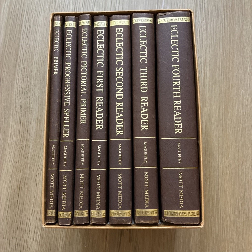 McGuffey's Eclectic Reader Series 7 Volume Set Mott Media 1982 Boxed Hardcover